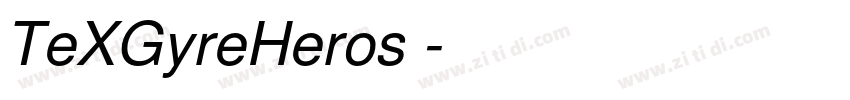 TeXGyreHeros 字体转换